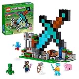 LEGO 21244 Minecraft Der Schwert-Außenposten Set, Spielzeug mit Creeper, Soldat, Wachkrieger und Skelett-Figuren, Set für Jungen und Mädchen ab 8 Jahren