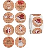 500 Stück Sticker Weihnachten,Aufkleber Weihnachten,Weihnachtsaufkleber Selbstklebend,Frohe Rolle Rund,Etiketten Mit Weihnachts Christmas,Kraft Papier Stickers,Weihnachtssticker Aufklebern Besondere