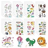 KIHONI 850 Stück Tattoo Kinder Mädchen Jungen 80 Blätt Temporäre Aufkleber Kindertattoos Sticker, Hautfreundliche Tattoo Set Kindergeburtstag Party Mitgebsel