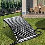 Vkechh 2X Sonnenkollektor Pool, Poolheizung Solar 110 x 65 x 15cm,Solarheizung 10000 L/H,38-40mm Anschluss Solar Poolheizung Erweiterbar,Solaranlage für Warmwasser Gartendusche Pool