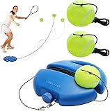 ZMDMAH Tennis-Trainer, Tennistrainer Set, Trainer Baseboard Set mit 2 Rebound Ball, Selbststudium Übungs-Trainingswerkzeug Tennistrainingsausrüstung für Solotraining Erwachsener