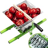 AufuN 7L Obstmühle Edelstahl Obstmuser Obsthäcksler Beerenmühle Traubenmühle Maischemühle Mühle Muser manuell Obstpresse mit Handkurbel (Obstmühle, 7L)