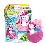 INKEE SURPRISE UNICORN BEACH | Einhorn Badekugel mit Überraschung, Badebombe mit Einhornfigur, Pop Corn Aroma, dermatologisch getestet, 1 Stück (1er Pack)