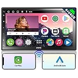 ATOTO A6PP 4G+64G Android Autoradio Doppel Din, 7 Zoll 1280 * 720 QLED Touchscreen Einbau-Videogeräte, Dual Bluetooth, Wireless CarPlay und Android Auto, WiFi/BT/USB Tethering, MirrorLink, A6G2C7PP