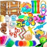 Fidget Toys für Kinder Partygeschenke Mitgebsel Kindergeburtstag gastgeschenke Klassenzimmer Preise zum Stressabbau Schatztruhe Pop Its Spielzeug für Autisten und ADHS kleine Geschenke