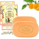 Pack 2x100g Seife JOIE Un Air d'Antan/Parfüm: Orangenblüte/Bio-Arganöl & Bio-Sheabutter/Parabenfreie/Seife BIo/Organische Seife/Körperseife/Feste Seife/So Mild Wie Savon De Marseille/Duftseife