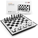 FanVince Schachspiel Schach Magnetisch Reise Spiel Hochwertig Chess Set Folding Schachbrett für Erwachsene Kinder