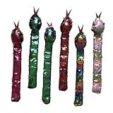 HEALSOPTHY 6Stücke Pailletten Schnapparmbänder für Slap Armbänder Zufälligen Farben Partyspielzeug und Mitgebsel für Jungen und Sicher und Langlebig