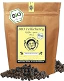 Uncle Spice BIO Tellicherry Pfeffer - 180g schwarzer Pfeffer ganz - Jumbopfeffer - Hochland Bergpfeffer - Premium-BIO-Qualität - handverlesene ganze Körner für die Mühle, kräftige Schärfe, DE-ÖKO-005