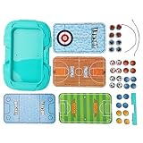 Fußballbrettspiel, schnelles Puck -Spiel | 4 in 1 Kid Party Fun Toy,Checkers Brettspiel, Tabletop Toy für Kinder und Erwachsene Familie, Mädchen