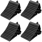 IMIKEYA 4 Stück Radkeile aus Robustem Material mit Geriffelter Oberfläche Reifenstopper für Autos Wohnwagen Motorräder rutschfest Platzsparend und Vielseitig Einsetzbar