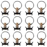 JOUTYFOR 12 Stück L Track Tie Down O Ring L Track Zubehör Schwarz L Track Single Stud Fitting mit rundem Ring, 1814 kg Kapazität