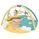 Fehn 3-D-Activity-Decke Spielbogen Bruno – Baby Krabbeldecke mit 5 abnehmbaren Spielzeugen zum Greifen – Spieldecke für Babys und Kleinkinder ab 0+ Monaten – Krabbelmatte als Geschenk zur Geburt