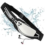 Laufgürtel für Handy, Sportgürtel Lauftasche.Ultraleichte Hüfttasche für Joggen, Fitness, Damen und Herren Schwarz
