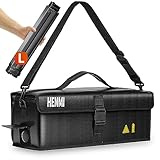 HENMI Ebike Akku Tasche, 1000 °C Feuerfest Zum Sicheren Lagern, Transportieren, Laden, 49 x 15 x 15 cm