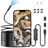 Endoskopkamera mit Licht, Ennovor 1920 HD Endoskop with 8 LED Lights, IP67 Wasserdicht Inspektionskamera,No WiFi Endoskopkamera Handy, Rohrkamera for Android & iOS, Tablet (16.4 ft/5 m)