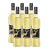 Rotwild Glühwein weiß (6 x 0,75l) – kräftiger Wintergenuss mit Zimt, Orange & Nelke, weich im Geschmack – ideal für gemütliche Abende am Kamin, leicht erhitzt ein Erlebnis