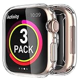 Delidigi 3 Stück Schutzhülle für Apple Watch 45 mm, Displayschutz aus TPU, hohe Transparenz, stoßfest, kompatibel mit Apple Watch Series 9 8 7 (45 mm, klar)