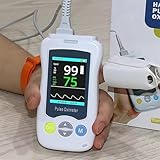 Tragbare Pulsoximeter, Fingerspitze Sättigung Monitore Genaue Schnelle Spo2 Lesen Sauerstoff Meter Überwachung Herzschlag Herzfrequenz, mit 2,4-Zoll-Lcd-Display Sats Monitor für Erwachsene und Kinder
