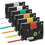 Markurlife 12mm Kompatibel mit Brother P-touch Bänder 12mm TZe-231 TZe-131 TZe-431 TZe-631 TZe-731 B31 TZe 0.47 P touch Schriftband für Brother Ptouch H105 H107B H100LB H108 D210 D400 1000 1280