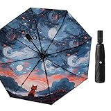 XYNM Knirps Regenschirm Dreifach Tragbarer Uv-Schutz-Sonnenschirm Mit Doppeltem Verwendungszweck Für Sonne Und Regen-automatisch