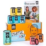 Just Spices Starter Set mit Spice Guide I Große Box mit 8 Gewürzen und Heft mit Anleitung, Tipps und Inspiration I Als Geschenk oder zum selber Genießen (Pappbox)