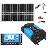 4000-W-Off-Grid-Solarpanel-Kit mit wasserdichtem 18-W-Panel und 30-A-Laderegler for Wohnmobil und Heim-Backup(110v)