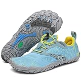 SAGUARO Damen Barfußschuhe Strandschuhe Unisex Wasserschuhe Trainingsschuhe Herren Outdoor & Indoor Atmungsaktiv Surfschuhe rutschfest Badeschuhe Frauen Fahrradschuhe Männer Leicht Türkis 42 EU