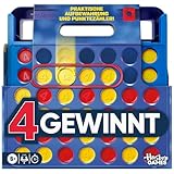 Offizielles Hasbro Games 4 gewinnt Spiel (2025 Edition) | praktische Aufbewahrung, Tragebox, Punktezähler | ab 6 Jahren | 2 Spieler | Familienspiel für Kinder - Deutsche Version