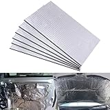 JDCMEI 6 Stück Dämmmatte, 250 x 180 x 5mm Auto Schallschutzmatte, Isolierung Matte Schallschutz, Selbstklebend KFZ Lärmschutz, Alubutyl Auto Dämmplatten für Lärmschutz, Antivibration und Schallschutz