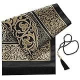 SUMELA Muslimischer Gebetsteppich mit Islam-Gebetsperlen, Reise-Gebetsteppich, islamische Geschenke für Frauen, tragbares Gebet, matt, Islam, islamischer Gebetsteppich, Islam, Herren, Damen