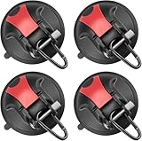 Magicbox Saugnapf Haken Camping, Leistungsstarke Saugnäpfe mit Haken Tragfähigkeit von 30KG, Saugnapf Haken für Caravaning-Ausrüstung, Haus, Saugnapf Haken Starker Halt Set mit 4 Haken, Saugnäpfe