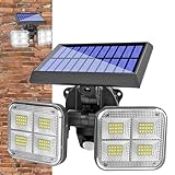Solar-Bewegungsmelder- LED Sicherheitsleuchten | Weitwinkel Wasserdichte Flutlicht Für Garten Garage Terrasse Hauseingang