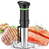 Sous Vide Garer Sous Vide Stick mit LCD Touchdisplay Eintauchthermostat Timer Sous-Vide Garer 1000W für Behälter bis 20L 25-92,5℃ Slow Cooker 360° Präzisionskochtopf Immersion Zirkulation