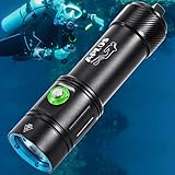 APLOS AP02 Tauchlampe, 2500 Lumen Tauchen Taschenlampe Wiederaufladbar, IPX8 Wasserdicht, Unterwasser Taschenlampe mit 5000mAh Akku und Ladegerät