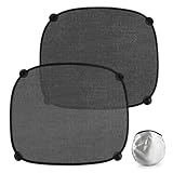 2er Set Autofenster Sonnenblende mit UV Schutz,44x38cm für Baby und Kinder mit 8 Saugnäpfen,Sonnenschutz Fenster für Auto Seitenscheibe Sonnenblende Auto Kinder Seitenscheibe Auto Fenster Auto Baby