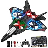 Henakmsl RC Flugzeug 2.4GHz Ferngesteuertes Flugzeug L0712 Quadcopter Schwebendes Kampfflugzeug RC Flugzeugs RTF für Anfänger, Kinder und Erwachsene,AFlugzeugspielzeug mit Farbigen Lichtern USB-Ladung
