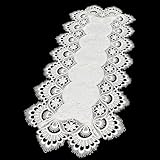 Bronze Spitzendecke Spitze Altweiss #8139 Tischläufer Mitteldecke Tischband (30x70cm Eckig)