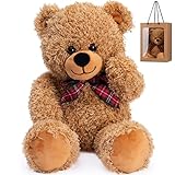 Bebamour Plüsch Bären Spielzeug Stofftierpuppe für Jungen und Mädchen Plüschspielzeug Geburtstagsgeschenk, Klassische Stoffbären für ZuhauseDekorieren,45cm,Light Brown