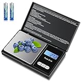 Taschenwaage,1kgx 0.1g Digitale Taschenwaage,Präzisions Mini Küchenwaage, Digitalwaage Feinwaage Goldwaage Münzwaage, Multifunktion für Küche, Schmuck, Kräuter, Tee, Hefe, Kaffee