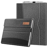 Fintie Hülle für Microsoft Surface Go 4/3 / 2 / Surface Go 10 Zoll Tablet - Multi-Sichtwinkel Kunstleder Schutzhülle mit Dokumentschlitze, Type Cover Kompatibel, Grau