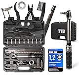 TTB Fahrrad Werkzeugkoffer mit präzisem Drehmomentschlüssel 1–25 Nm Tragbares Reparaturset für MTB, Rennrad & Gravel, Kettenpflege-Set, Kettennieter, Speichenschlüssel, Montagewerkzeug & Profi-Bits
