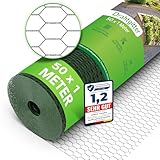 LAINFELD Maschendraht feinmaschig | 50 x 1 Meter | Maschendrahtzaun mit 2,5 cm Maschenweite | Hasendraht Volierendraht Kaninchendraht