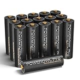 AA Akku PRO, POWEROWL 1,2v NiMH hohe Kapazität 2800 mAh Gute Qualität Wiederaufladbare Batterien AA – 16 Stück