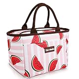 Kato Tirrinia Mittagessen Taschen für Frauen Männer, isoliert Mittagessen Tote Tasche für Mädchen, Lunch-Box für Erwachsene & Kinder, Große Kühlung Mittagessen Tasche für Arbeit/Schule/Picknick - Rosa