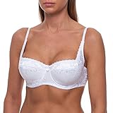 frugue Dirndl BH Damen Push Up mit Spitze Weiß EU 80G