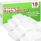 18-Stück Schmutzradierer Schwamm, Radierschwamm Extra Strapazierfähig mit 2X Stärkerer Reinigungskraft, Zauberschwamm für Weiße Wände, Schuhe, Küchen, Bäder, Autos und Mehr,beauty blender