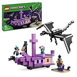 LEGO Minecraft Der Enderdrache und das Endschiff, Action-Spielzeug und Entdeckerset, Bauset zum Videospiel, Abenteuer-Spielset, Geschenk für Jungen und Mädchen ab 8 Jahren 21264