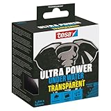 tesa Ultra Power Under Water Transparent - wasserfestes Klebeband - Abdichtungsband für Pool, Zelt und Dachrinne - starke Klebeleistung für Reparaturen sogar unter Wasser - 1 x Rolle - 1,5 m x 50 mm