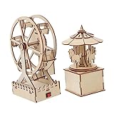 Milisten 2Sätze Holzpuzzle Für Pädagogisches Kreativität Und Problemlösungsfähigkeiten Wissenschaftliches Puzzle Mit Holzmechanik Zufälliger Stil